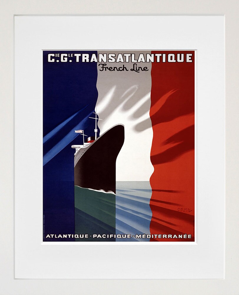 Travel Poster France Cruise Ship Art Print Vintage Home Decor (TR137)