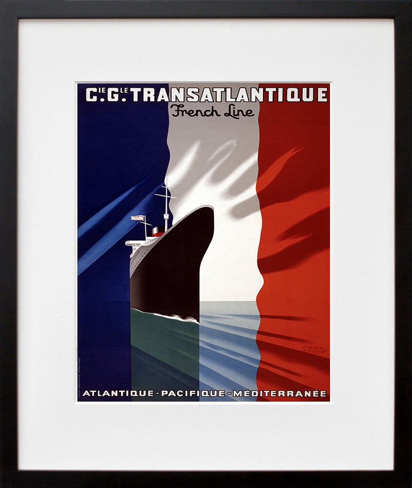 Travel Poster France Cruise Ship Art Print Vintage Home Decor (TR137)