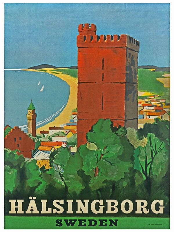 Travel Art Sweden Print Poster Swedish Home Decor (XR75)