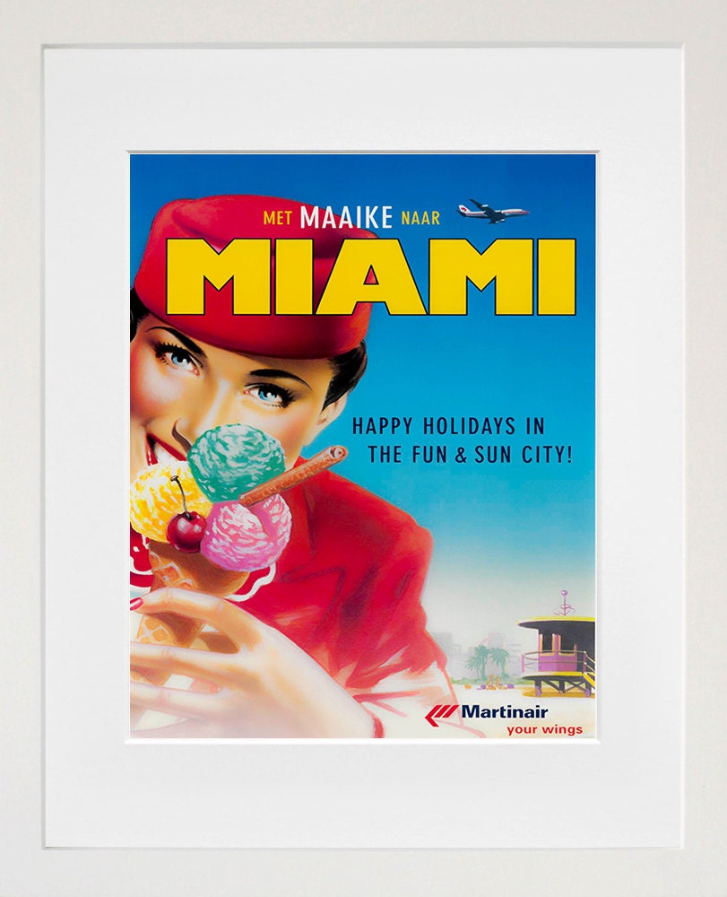 Travel Art Florida Print Poster Miami Vintage Home Decor (XR91)