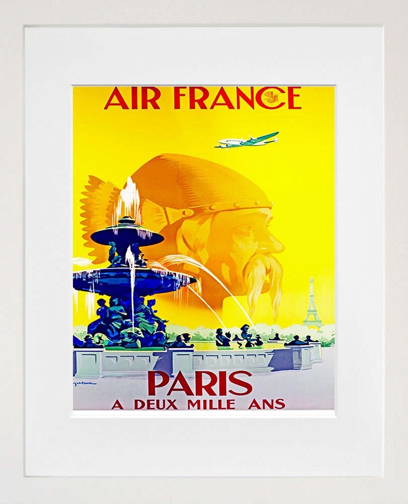 Art Paris Travel Poster Viking Vintage Print (ZT161)
