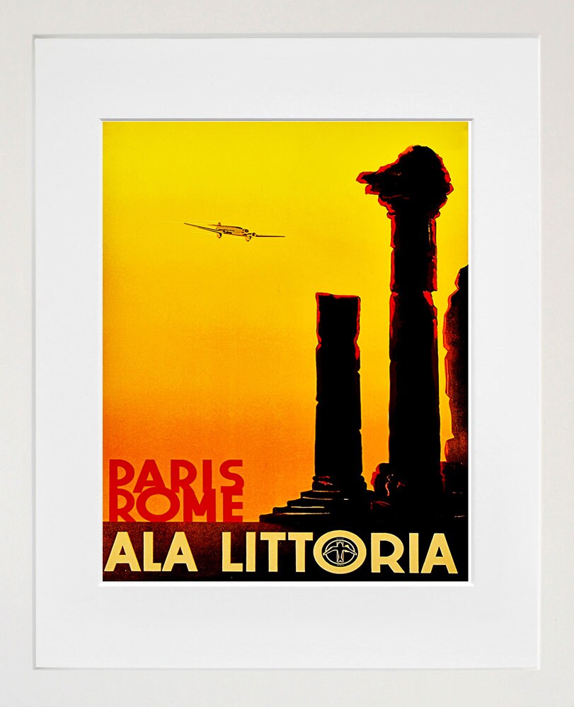 Art Paris Travel Poster Rome Vintage Print (ZT170)