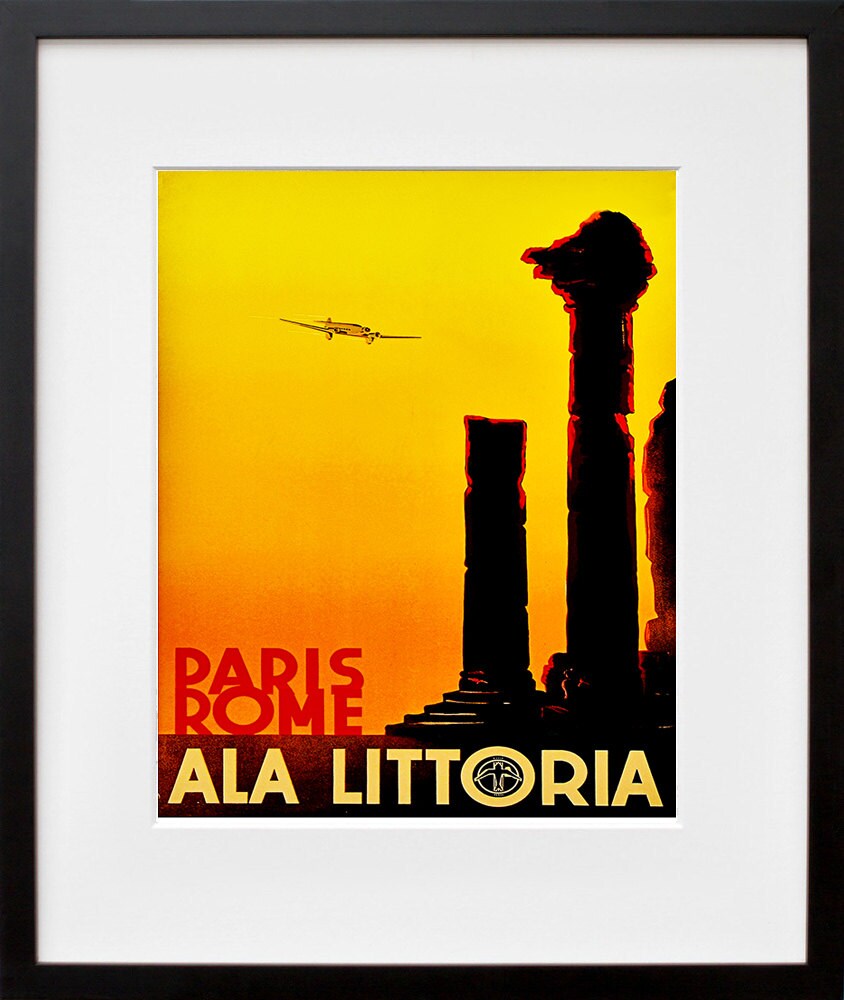 Art Paris Travel Poster Rome Vintage Print (ZT170)