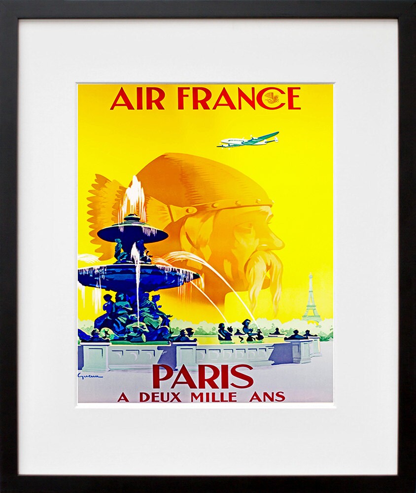 Art Paris Travel Poster Viking Vintage Print (ZT161)