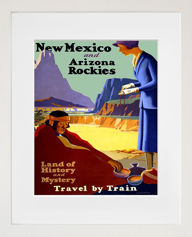 Art New Mexico Travel Print Vintage Poster (TR153)