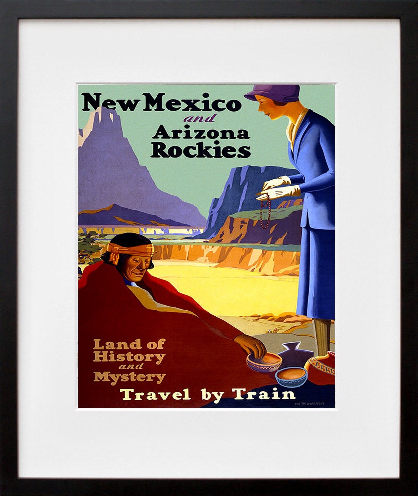 Art New Mexico Travel Print Vintage Poster (TR153)