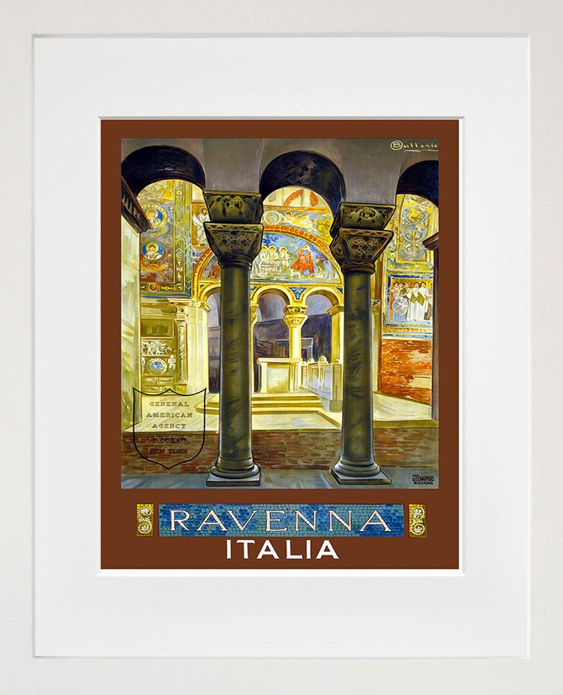 Ravenna Art Italian Travel Print Italy Vintage Poster (TR152)