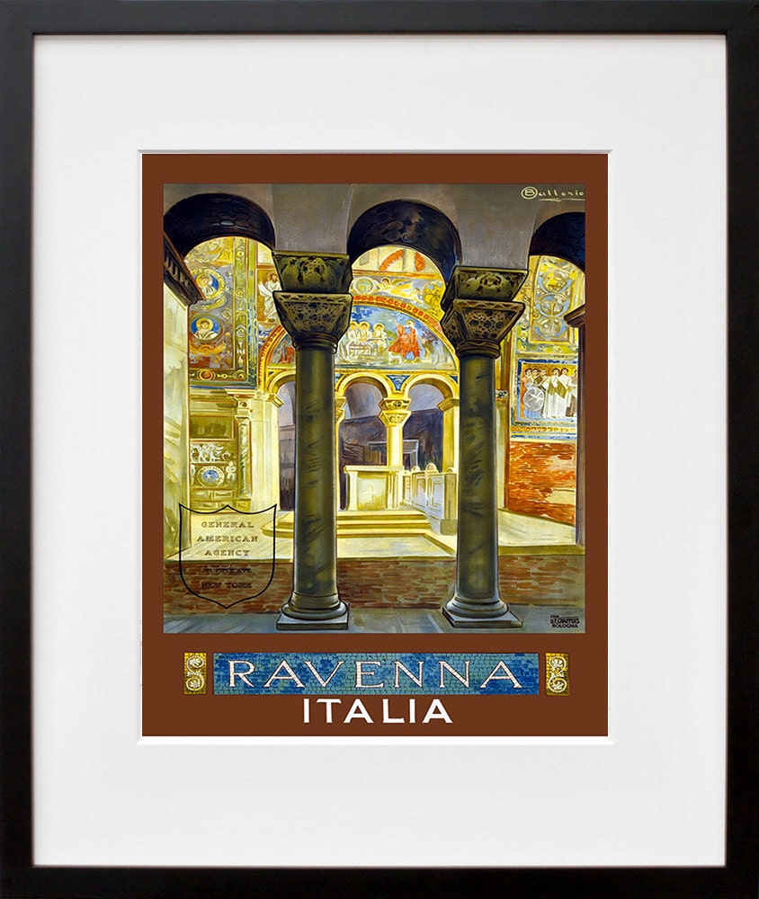 Ravenna Art Italian Travel Print Italy Vintage Poster (TR152)