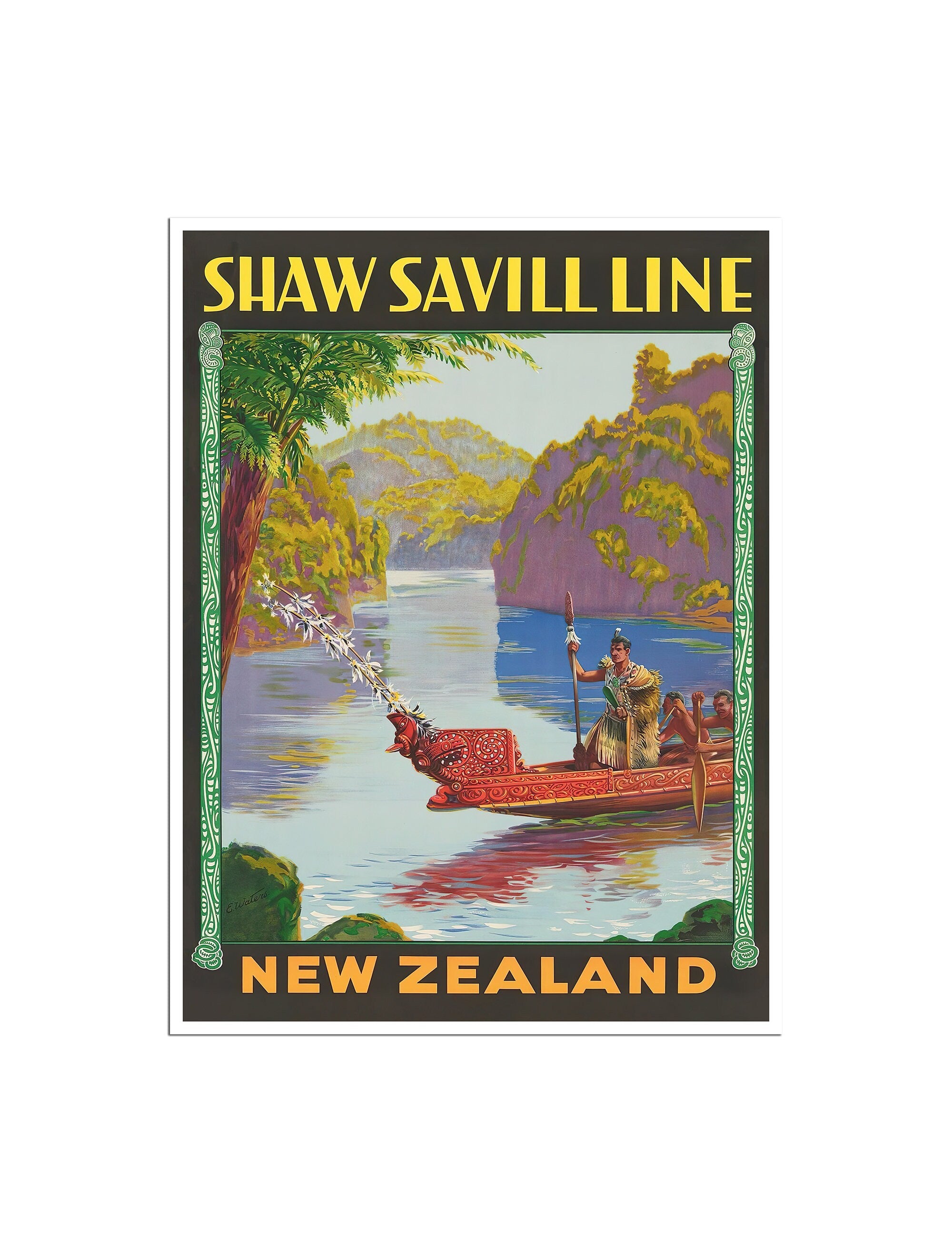 New Zealand Print Vintage Art Travel Poster Retro Kiwi Gift (XR4603)