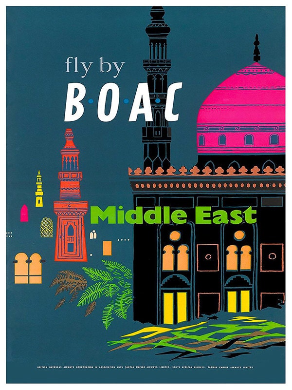 Travel Poster Middle East Vintage Art Print (TR145)