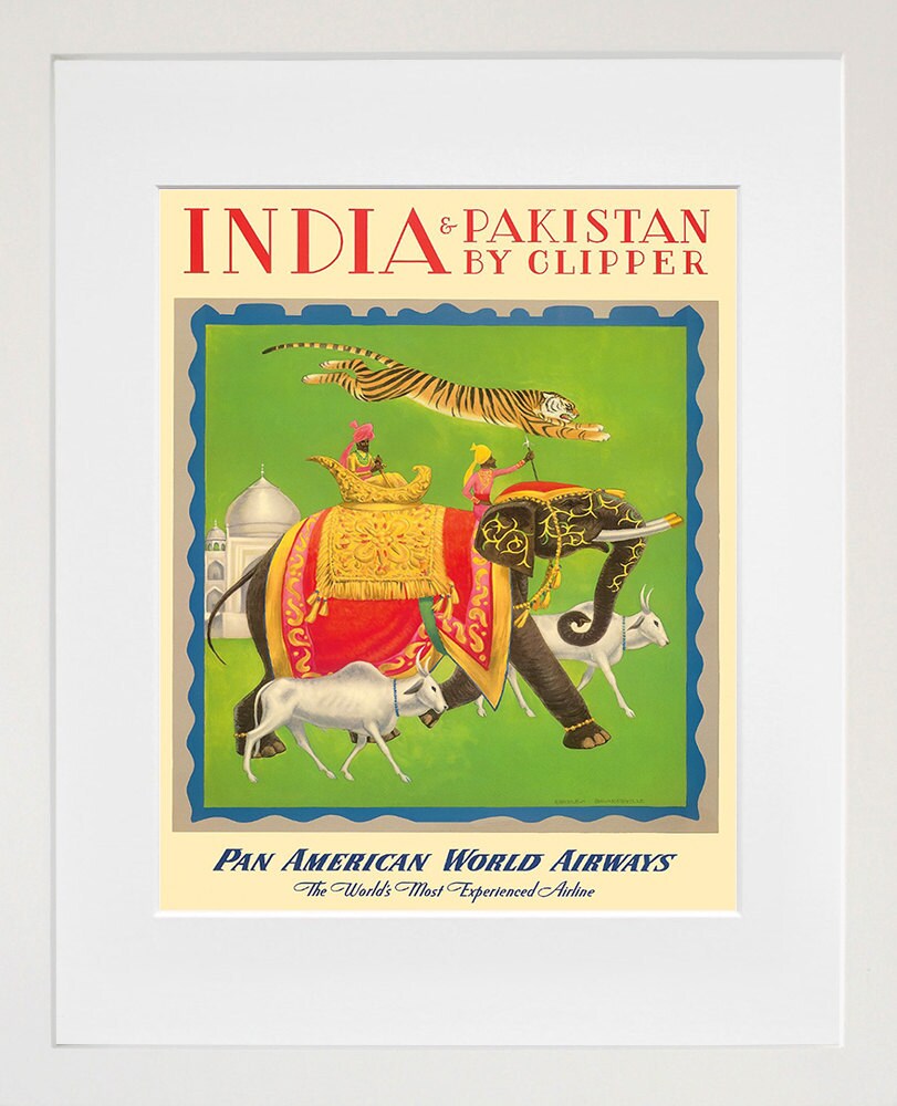 Travel Poster India Vintage Art Print (TR144)