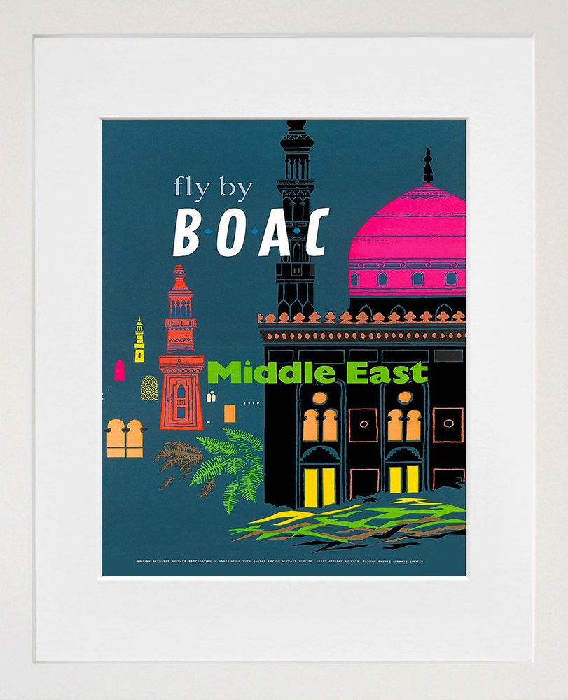 Travel Poster Middle East Vintage Art Print (TR145)