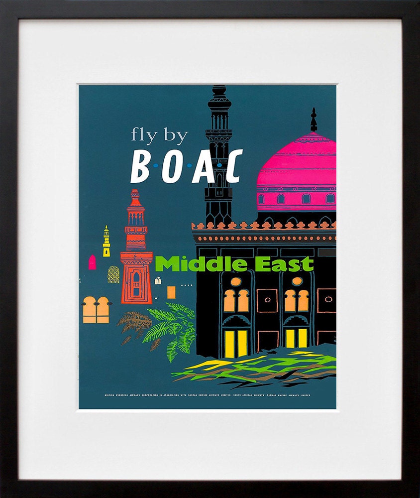 Travel Poster Middle East Vintage Art Print (TR145)