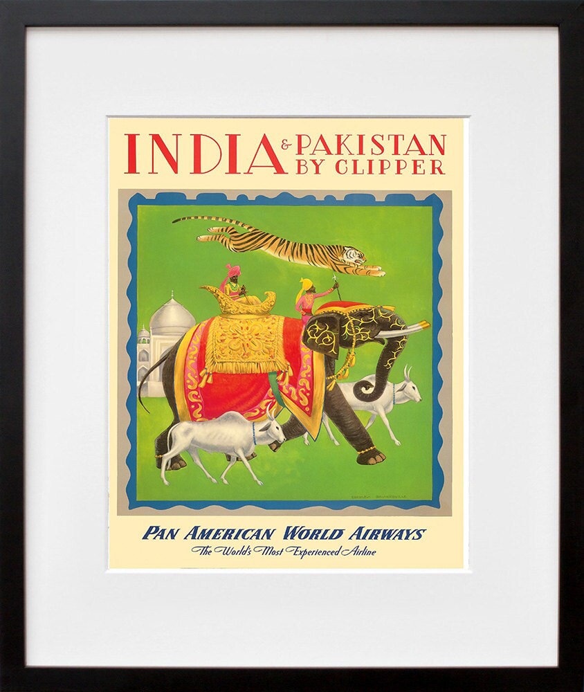 Travel Poster India Vintage Art Print (TR144)