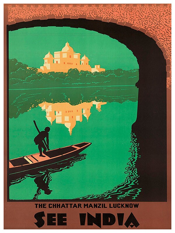 India Wall Art Travel Poster Vintage Print (ZT241)