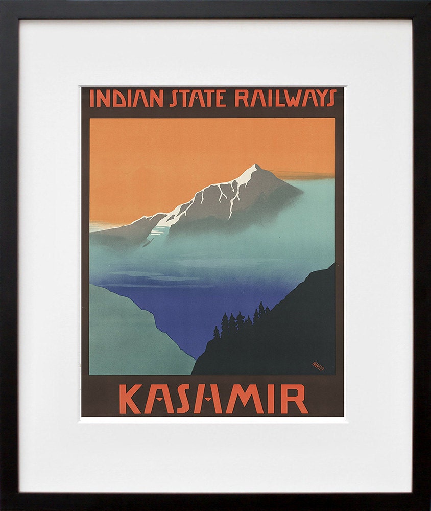 Travel Art Kashmir India Poster Vintage Print Wall Decor (ZT237)