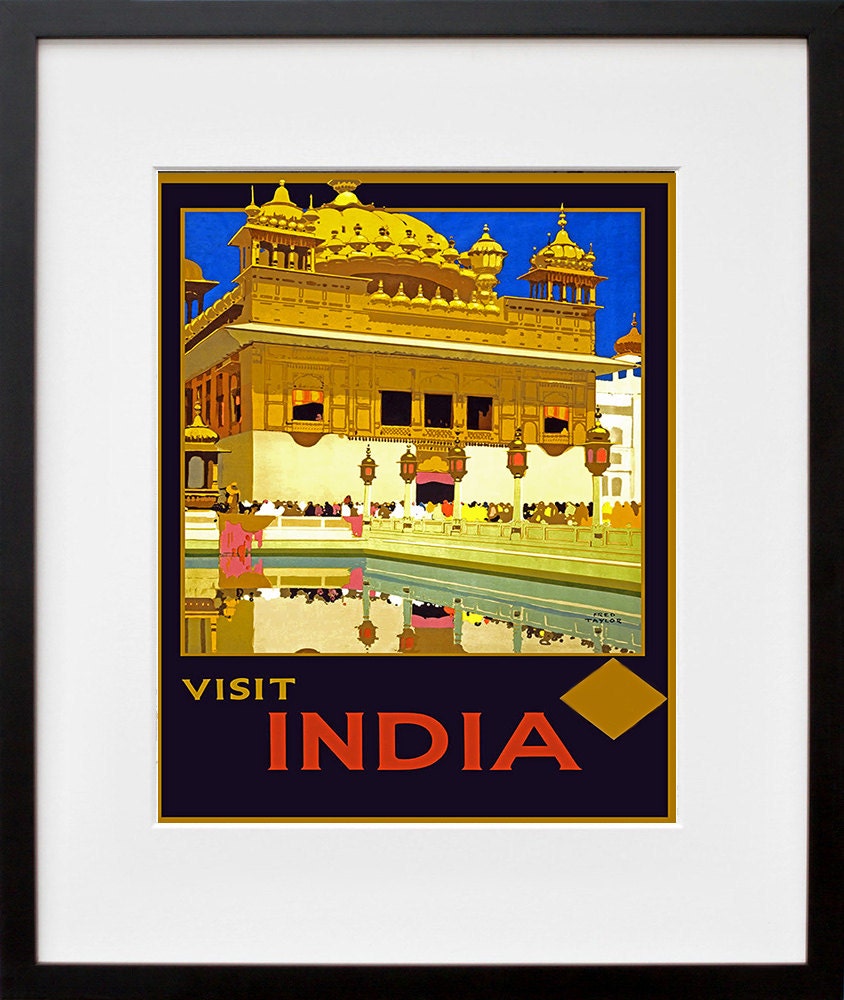 Travel Print India Poster Vintage Art Wall Decor (ZT233)