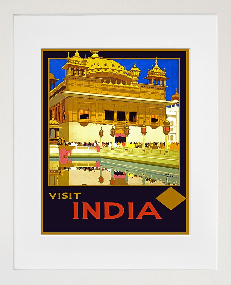 Travel Print India Poster Vintage Art Wall Decor (ZT233)