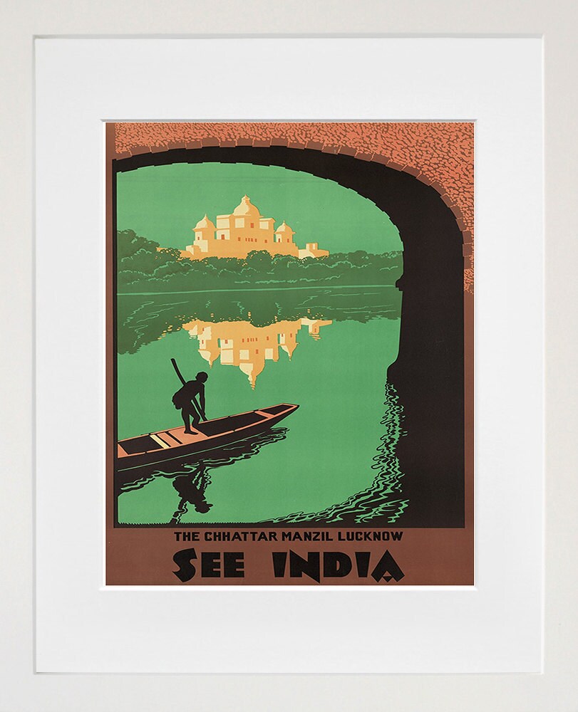 India Wall Art Travel Poster Vintage Print (ZT241)