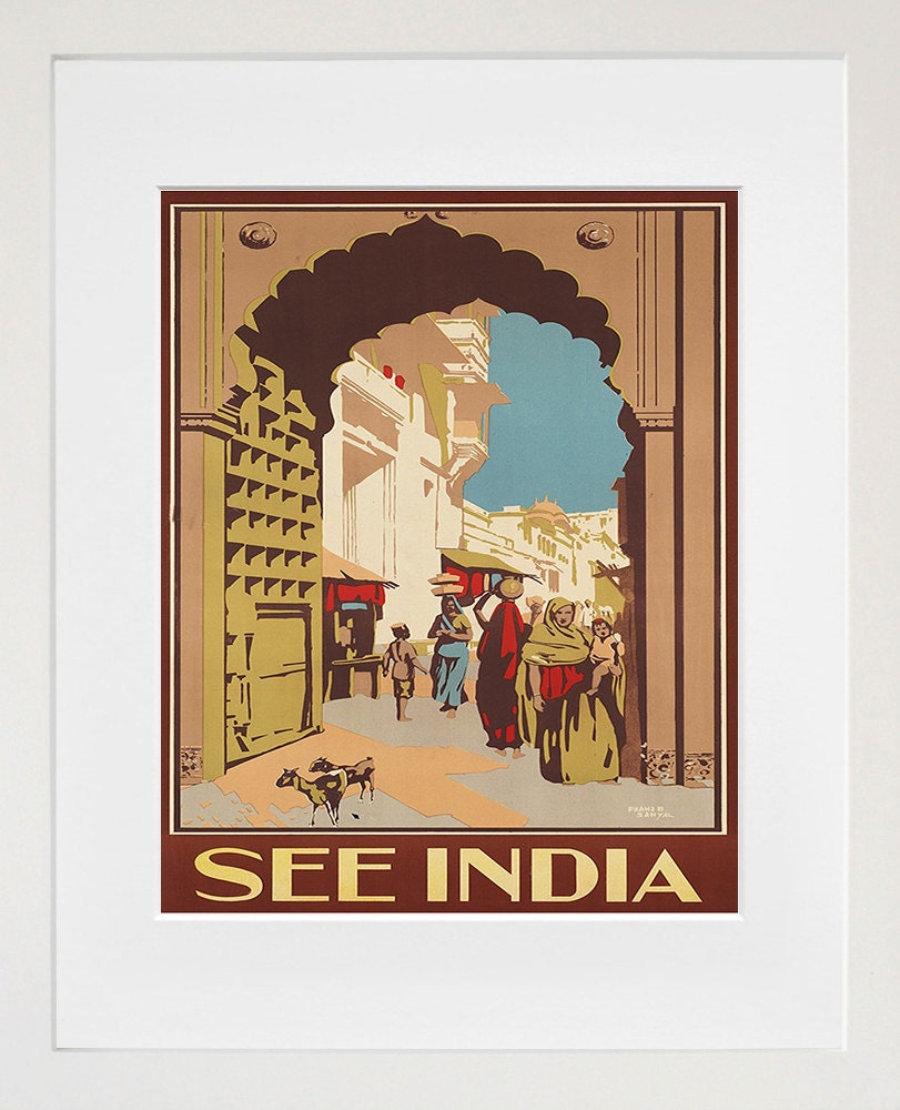 Travel Print India Poster Vintage Art Wall Decor (ZT234)