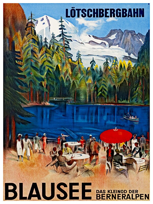 Art Swiss Travel Poster Switzerland Print Vintage (ZT245)