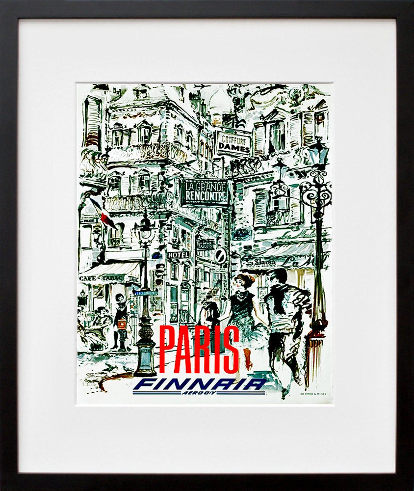 Paris Travel Poster France Art Print French Vintage Home Decor (ZT217)
