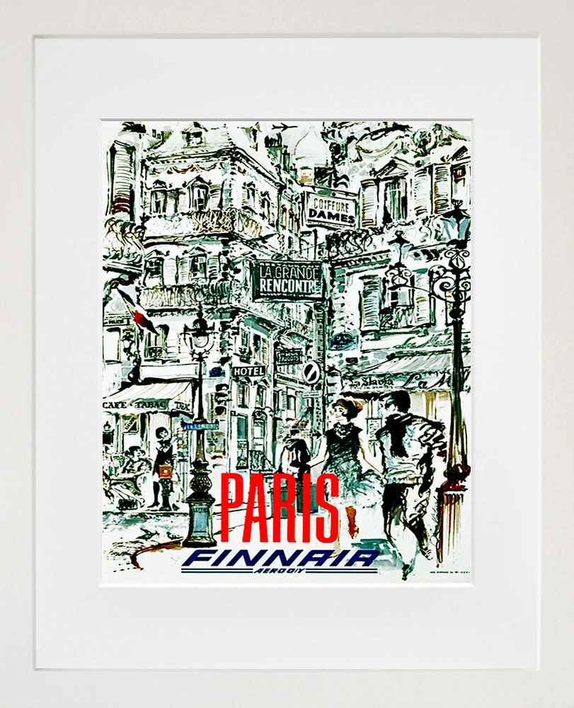 Paris Travel Poster France Art Print French Vintage Home Decor (ZT217)