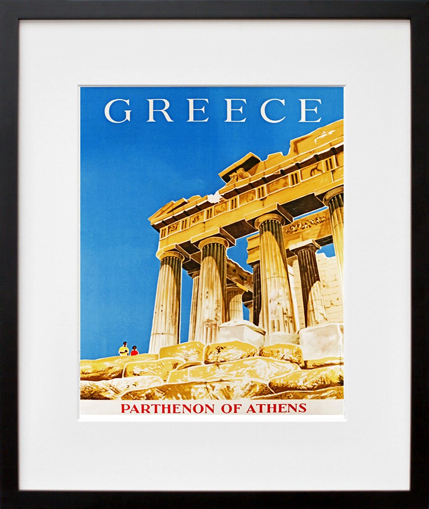 Greek Travel Poster Greece Art Print Vintage Home Decor (ZT204)