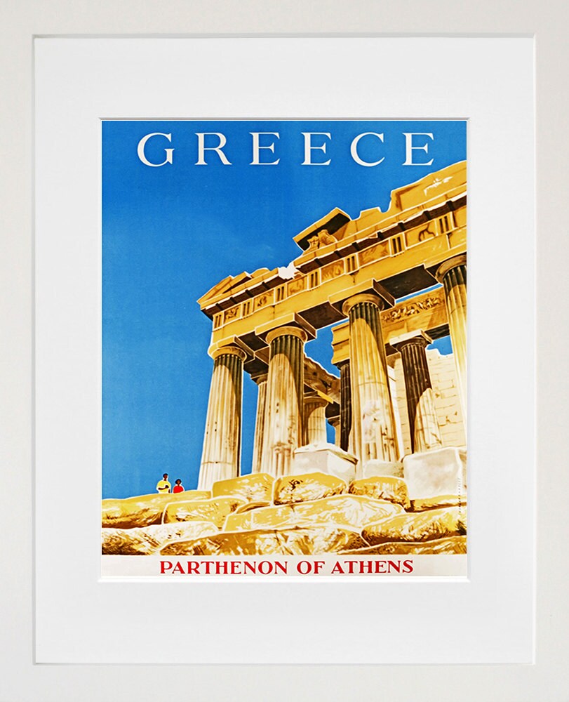 Greek Travel Poster Greece Art Print Vintage Home Decor (ZT204)