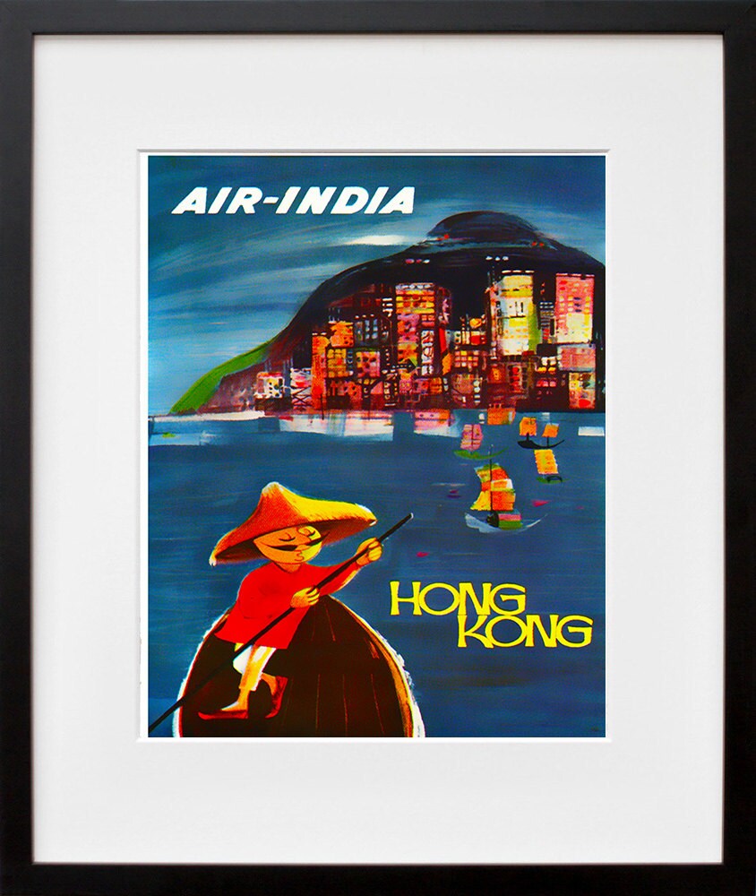 Hong Kong Art Print Travel China Home Decor Poster (XR118)