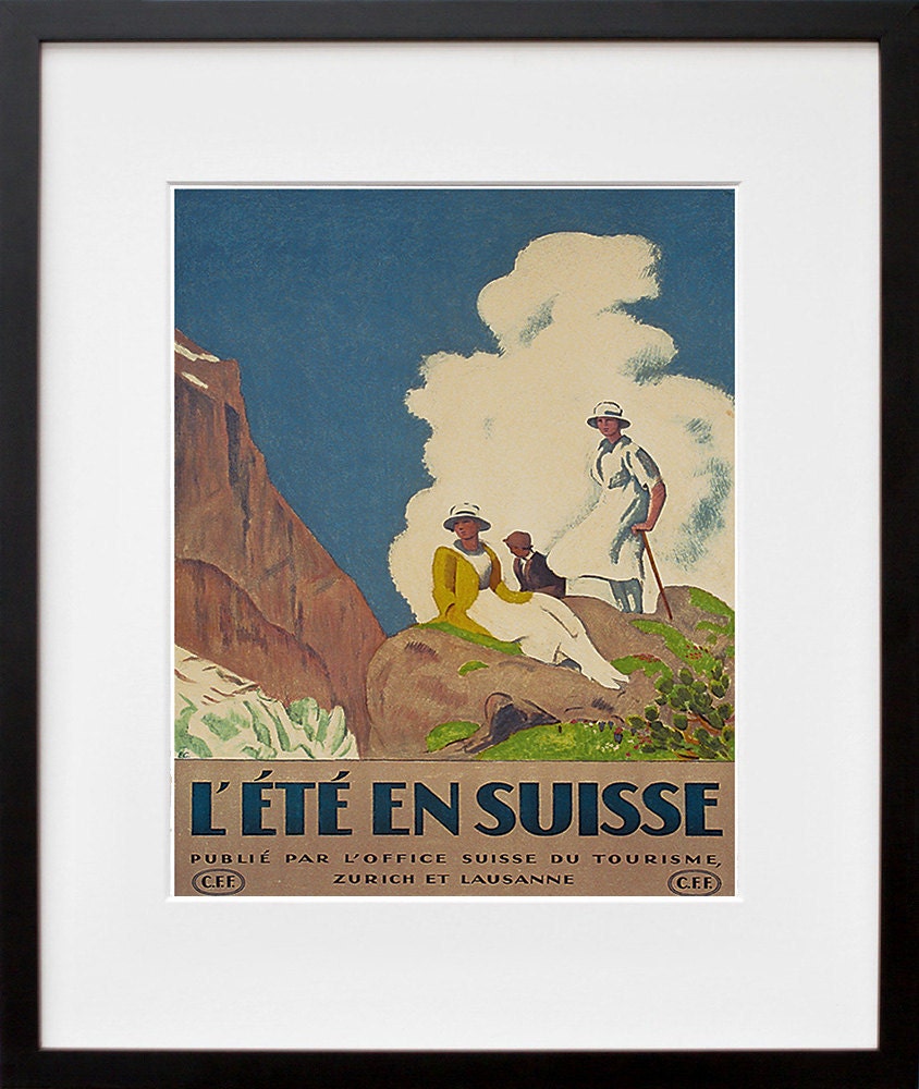 Switzerland Art Print Swiss Home Decor Travel Poster (XR112)