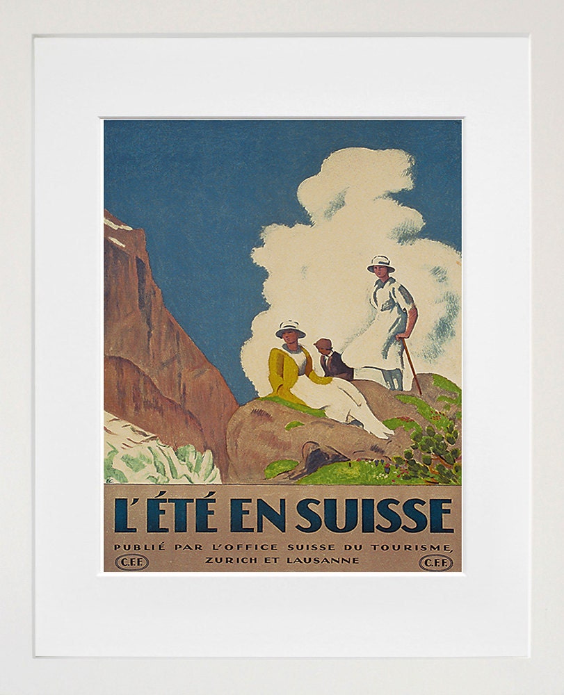 Switzerland Art Print Swiss Home Decor Travel Poster (XR112)