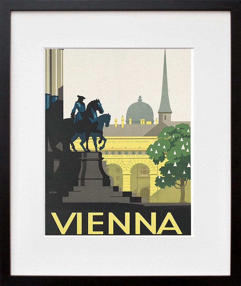 Travel Poster Vienna Austria Art Print Home Decor (ZT347)