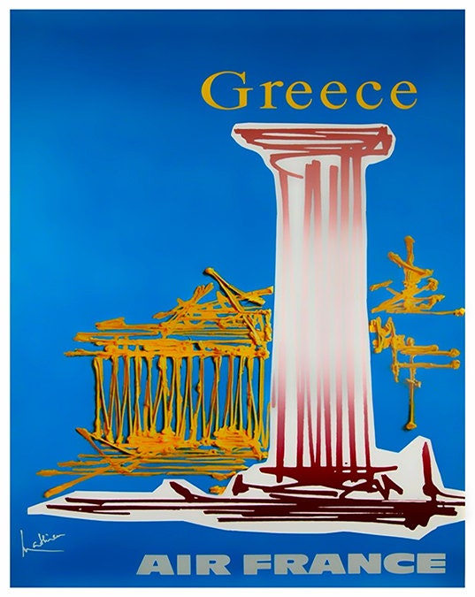 Greece Art Print Travel Greek Home Decor Poster (XR117)