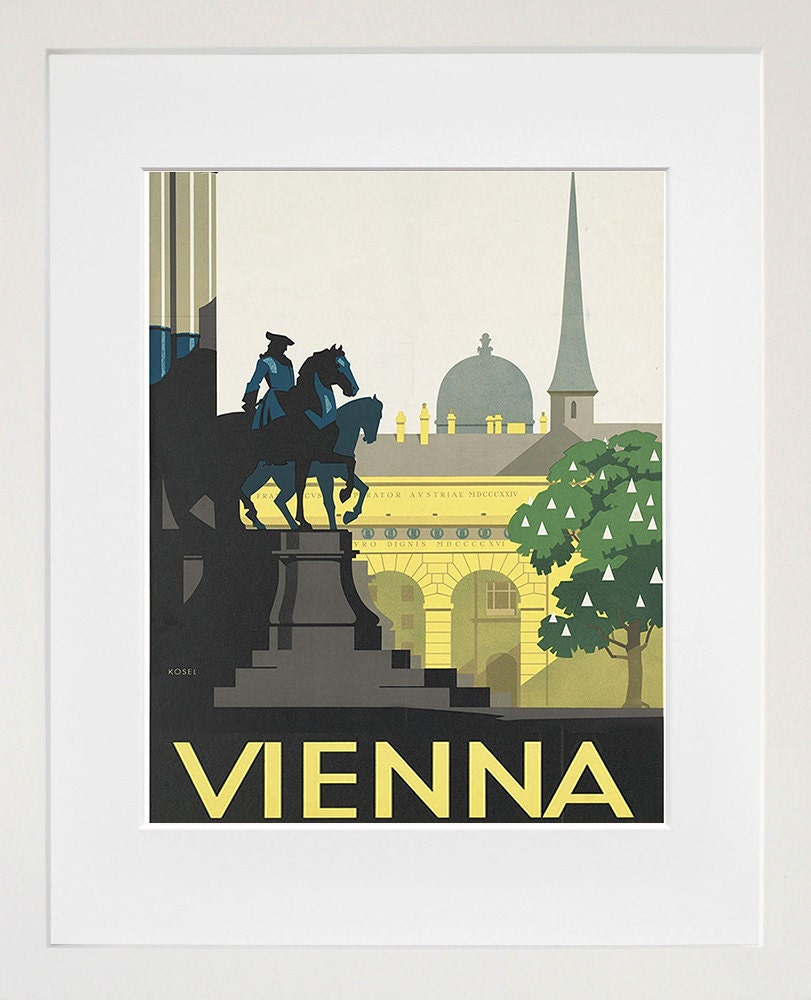 Travel Poster Vienna Austria Art Print Home Decor (ZT347)