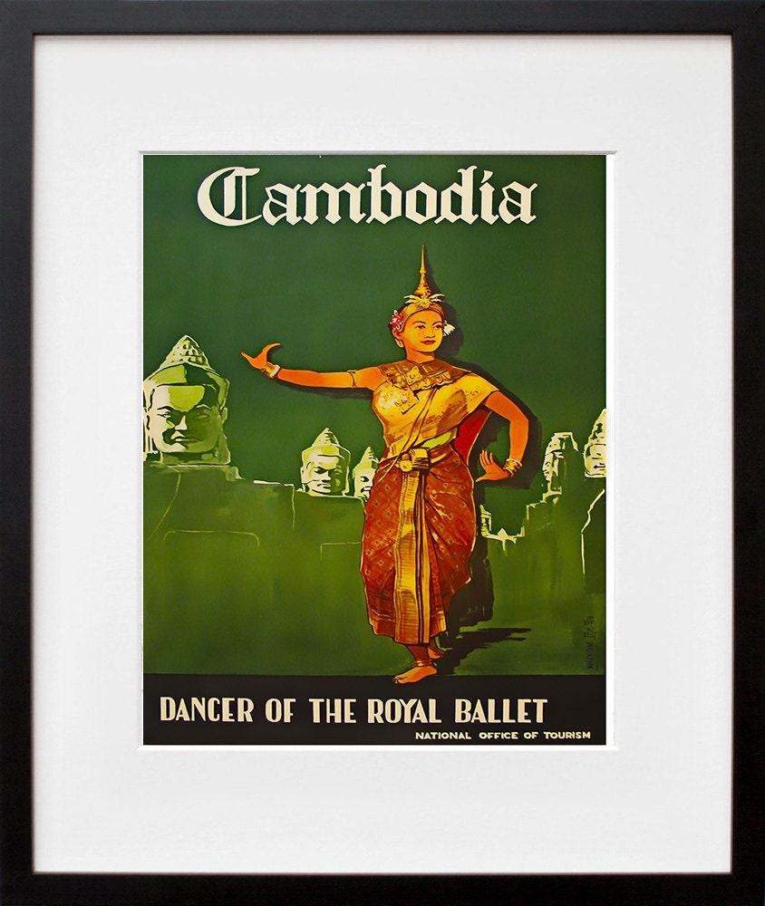 Travel Poster Cambodia Asian Art Print Home Decor (ZT302)