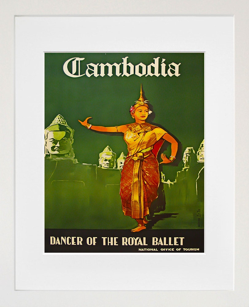Travel Poster Cambodia Asian Art Print Home Decor (ZT302)