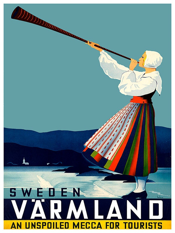 Sweden Art Print Swedish Travel Home Decor Poster (ZT272)