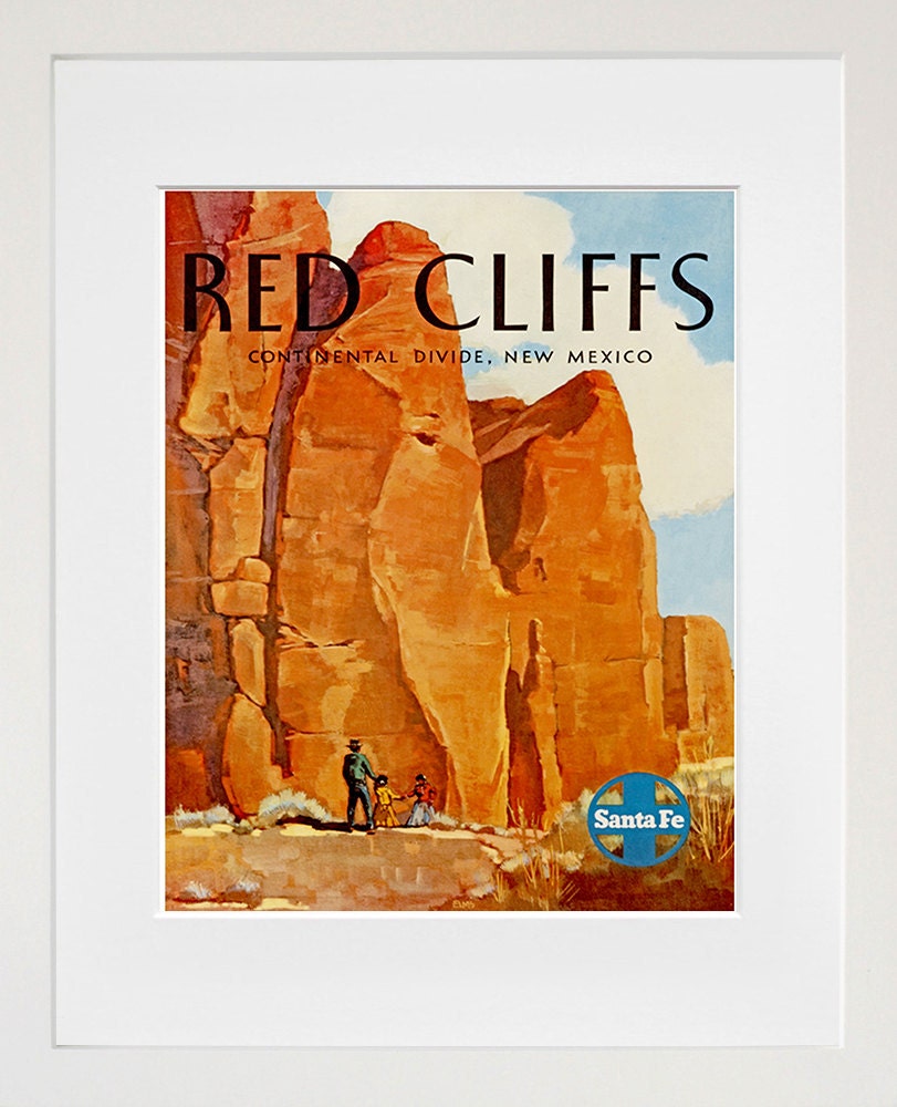 Moab Utah Art Print Red Cliffs Travel Poster Western Home Decor (ZT333)