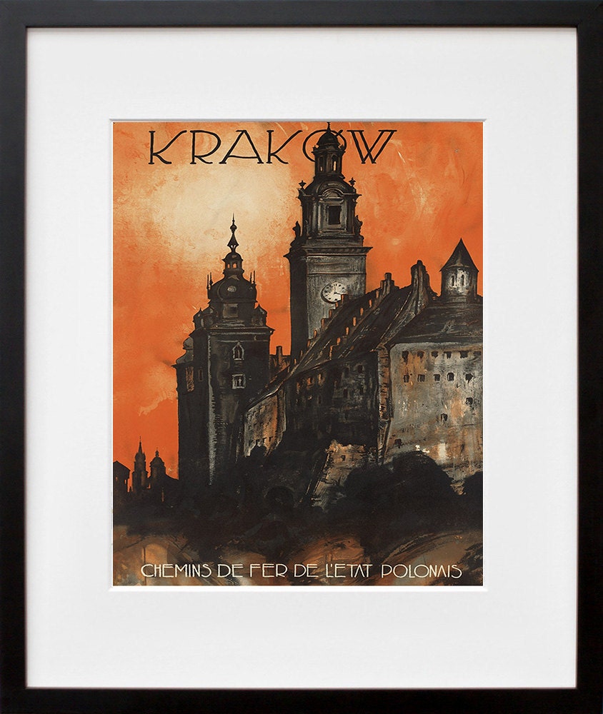 Poland Art Print Krakow Travel Poster Home Decor (ZT300)