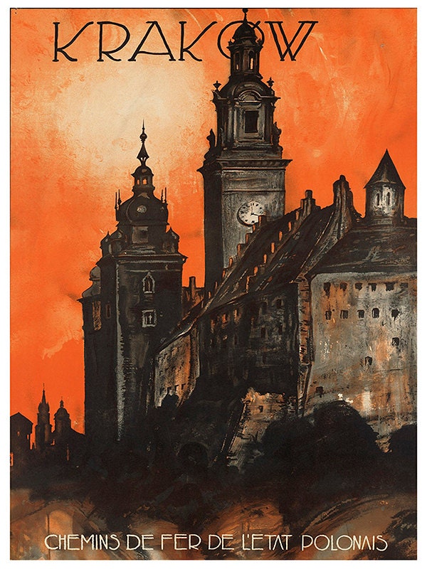 Poland Art Print Krakow Travel Poster Home Decor (ZT300)