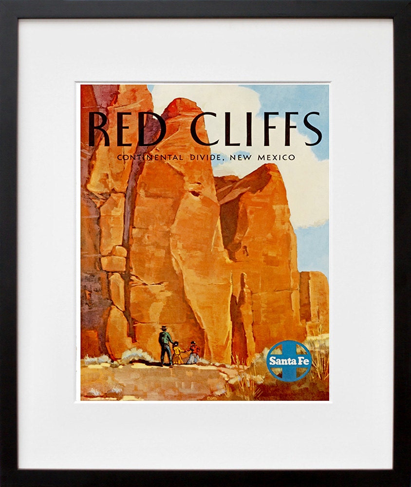 Moab Utah Art Print Red Cliffs Travel Poster Western Home Decor (ZT333)