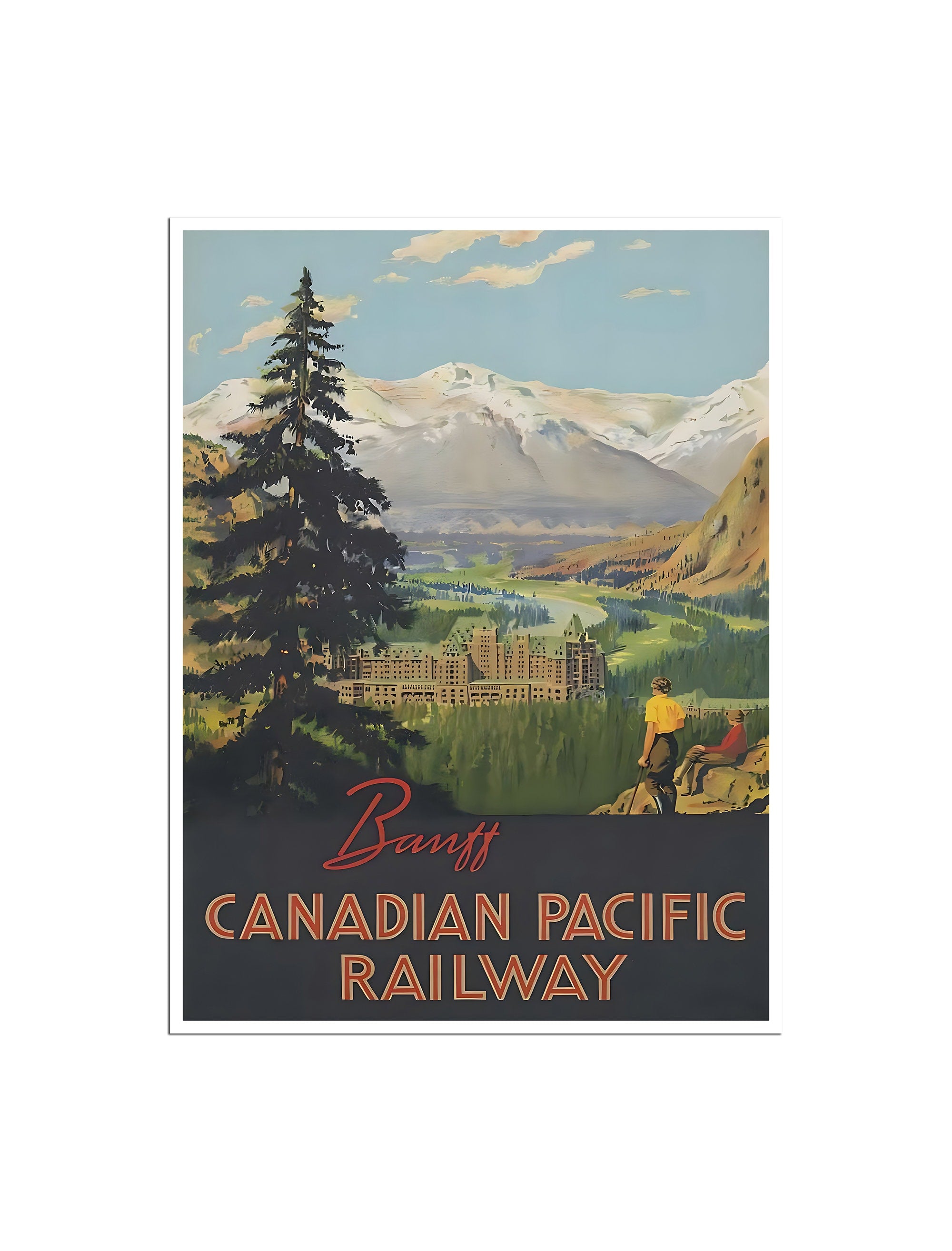 Banff Travel Poster Vintage Canada Art Canadian Landscape Print (XR4652)