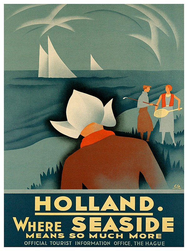 Holland Travel Poster Decor Wall Art Print (ZT280)