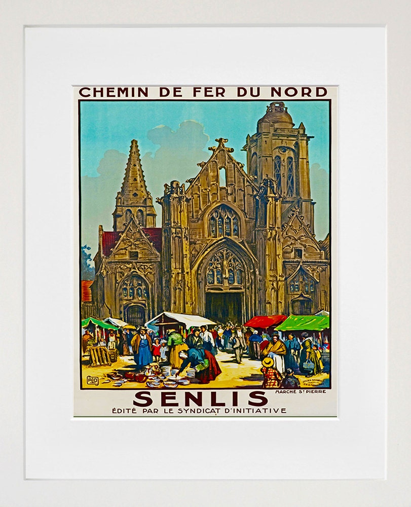 French Travel Poster France Decor Wall Art Print (ZT266)