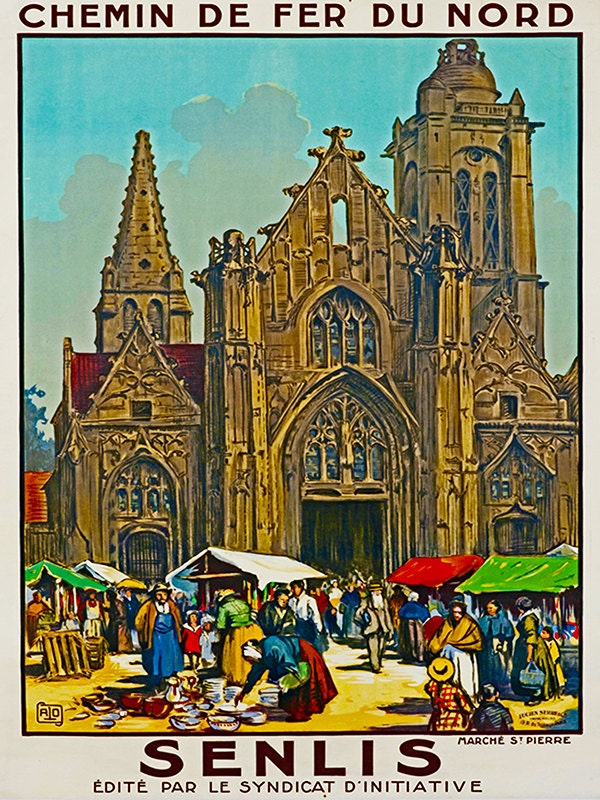 French Travel Poster France Decor Wall Art Print (ZT266)