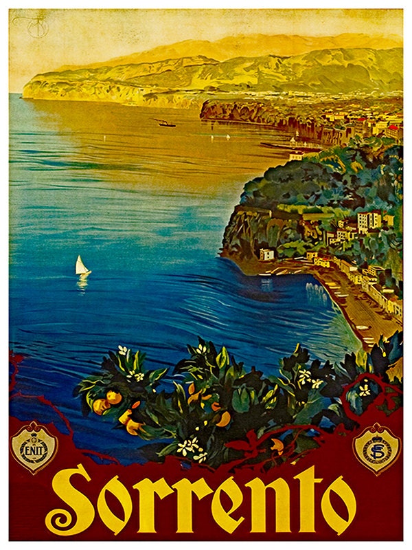 Italy Travel Poster Sorrento Decor Wall Art Print (ZT269)