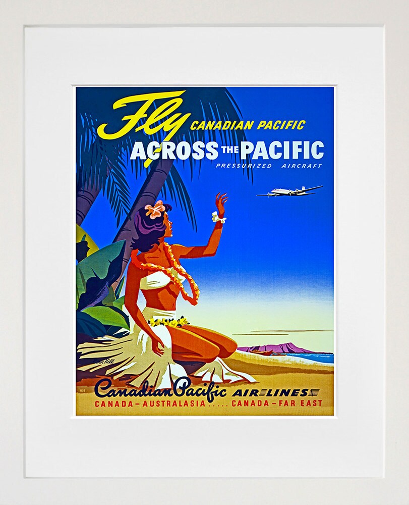 Pacific Islands Travel Art Print Hawaii Home Decor (ZT323)