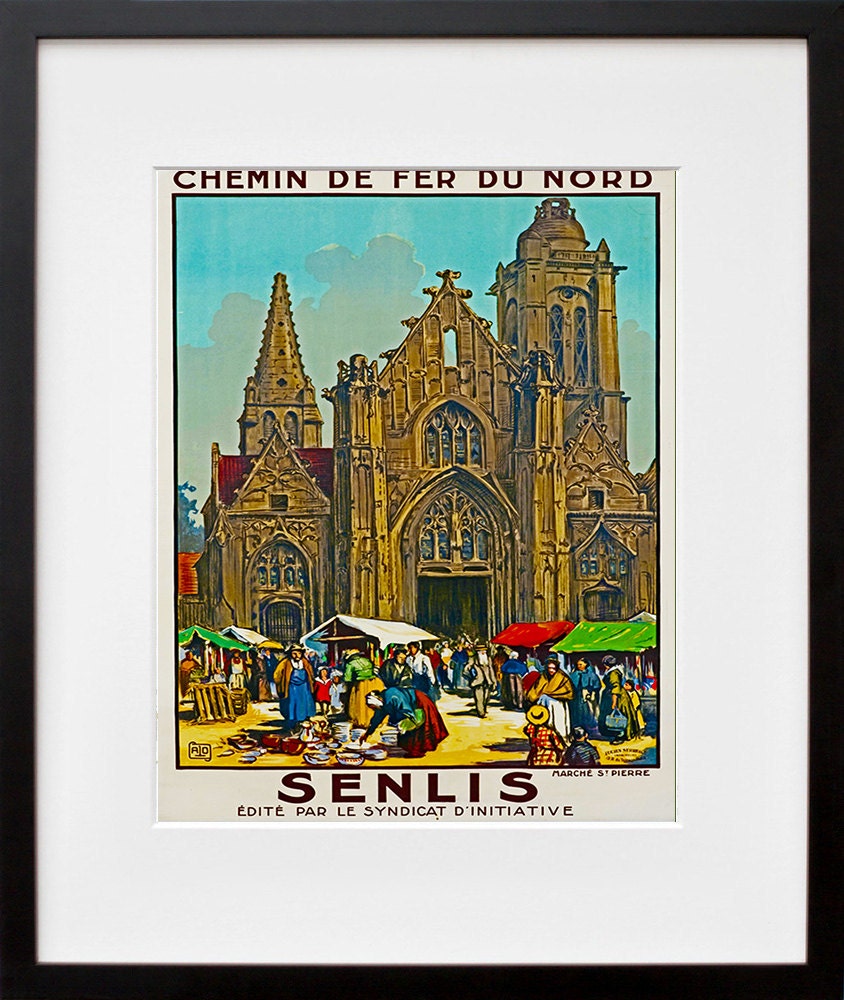 French Travel Poster France Decor Wall Art Print (ZT266)