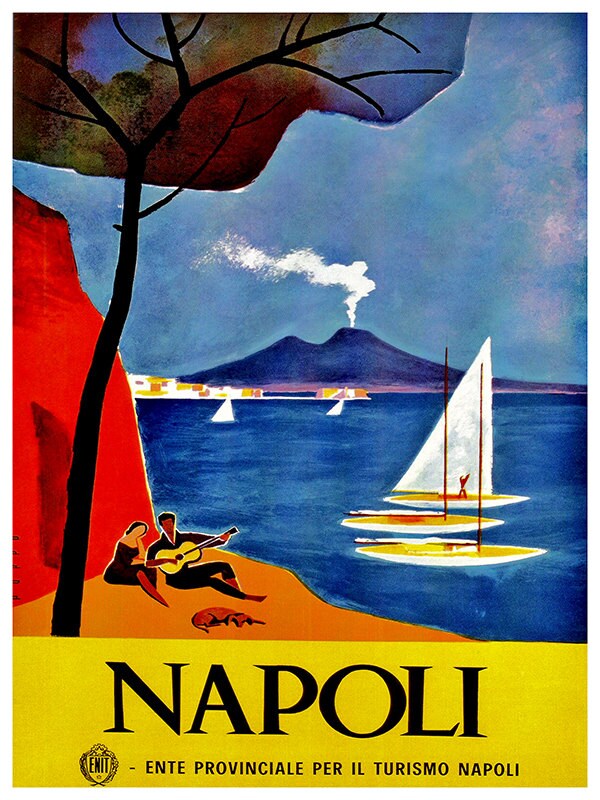 Naples Travel Art Print Italy Home Decor (ZT313)